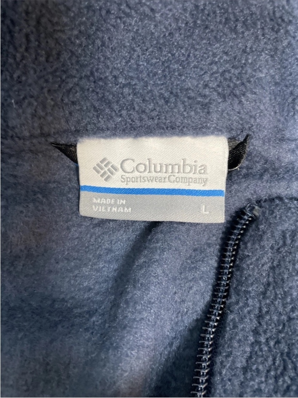 Columbia Auburn Tigers Fleece Vest Blue Full Zip Mens Size Large Embroidered - Picture 5 of 6